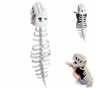 Spinosaurus Plush Dino Outfit, Dinosaur Skeleton Plush Costume, Halloween Fun 3D Realistic Dinosaur Costume Toy, Funny Skeleton Headgear Hat Decoration Cosplay Accessory 45.67 Inches (116CM)