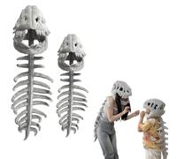 Spinosaurus Plush Dino Outfit, Dinosaur Spinosaurus Costume, 3D Skeleton Plush Outfit, Halloween Dinosaur Fancy Dress Costume Toy for Cosplay & Halloween (2PCS)