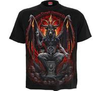 Spiral Baphomet Hombre Camiseta Negro XL 100% algodón vorne Bedruckt, Hinten Bedruckt Regular