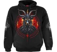 Spiral Baphomet Hombre Sudadera con Capucha Negro L