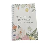 Spiral Bible in a Year, The Bible in a Year A 52-Week Reading Plan, A5 Christian Devotional Notebook for Journaling Gifts