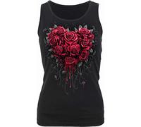 Spiral Bleeding Heart Mujer Top Negro XL 100% algodón Estrechos