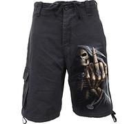 Spiral Bone Finger Hombre Pantalones Cortos Negro XXL 100% algodón Vintage Ancho