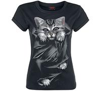 Spiral Bright Eyes Mujer Camiseta Negro 100% algodón Regular