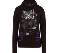 Spiral Bright Eyes Mujer Sudadera con Capucha Negro S 100% algodón Regular
