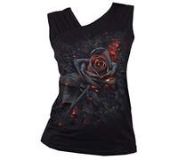 Spiral Burnt Rose Mujer Top Negro M 95% Viscosa, 5% elastán Regular
