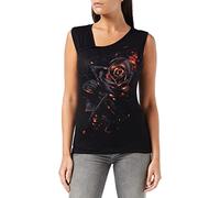 Spiral - Burnt Rose - Top de Tirantes asimétrico - Hombro Fruncido - Negro - XL