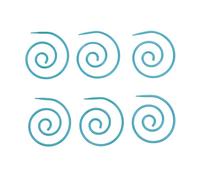 Spiral Cable Knitting Needles Stainless Steel Rust Resistant Circular Knitting Needles for Knitting Crochet Projects 6Pcs Set (Blue)