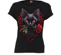 Spiral Cat'S Love Mujer Camiseta Negro L 100% algodón Regular