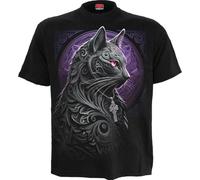 Spiral Celtic Whiskers Hombre Camiseta Negro XL 100% algodón Regular