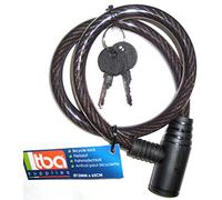 Spiral Coil Cable Lock Bicycle Motorbike Cycle Motorcycle BMX Bike 2 Keys by TBA Bicycle