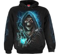 Spiral Dead Metal Hombre Sudadera con Capucha Negro L 100% algodón Regular
