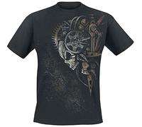 Spiral Diesel Punk Hombre Camiseta Negro 4XL 100% algodón Regular