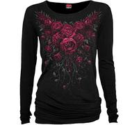 Spiral Direct Blood Rose - Baggy Top Black, Camisa Manga Larga Mujer, Negro (Black 001), 44 (Talla del Fabricante: Large)