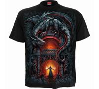 Spiral Direct Dragones Lair Castle Fuego Mítico Fantasy Gótico Camiseta L049M101