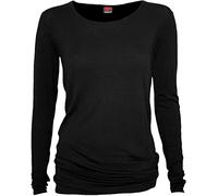 Spiral Direct Gothic Elegance-Baggy Top Camisa Manga Larga, Negro (Black 001), 48 (Talla del Fabricante: X-Large) para Mujer
