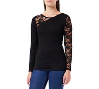 Spiral - Gothic Elegance - Top con un Hombro de Encaje - Negro - S