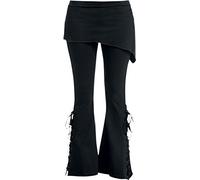 Spiral Direct Urban Fashion - 2in1 Boot-Cut Leggings with Micro Slant Skirt, Mujer, Negro (Black 001), 36 (Talla del Fabricante: Small)