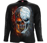 Spiral Divided Soul Hombre Camiseta Manga Larga Negro XXL Negro