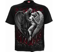 Spiral Draconis Hombre Camiseta Negro 100% algodón Regular