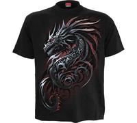 Spiral - Dragon Shards - Front Print T-Shirt Black S Black