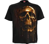 Spiral Dripping Gold Hombre Camiseta Negro L 100% algodón Regular