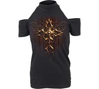 Spiral Dripping Gold Mujer Camiseta Negro S