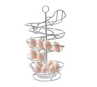 Spiral Egg Holder - Egg Storage | Rolling Eggs Dispenser | Storage Holder Display Countertop Automatically Rolling Eggs Storagge Container for Kitchen Refrigerator Table Metal Wire Basket
