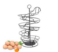 Spiral Egg Holder - Egg Storage | Rolling Eggs Dispenser | Storage Holder Display Countertop Automatically Rolling Eggs Storagge Container for Kitchen Refrigerator Table Metal Wire Basket