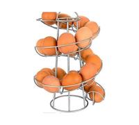 Spiral Egg Holder Freestanding Wire Egg Skelter Dispenser Rack Modern Spiraling Dispenser Rack up to 18 Eggs for Countertop Kitchen