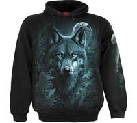 Spiral Forest Guardians Hombre Sudadera con Capucha Negro 100% algodón Regular