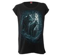 Spiral Forest Guardians Mujer Camiseta Negro L 100% algodón Ancho