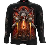 Spiral Gates of Hell Hombre Camiseta Manga Larga Negro M