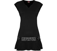 Spiral Minivestido Gothic Rock Mujer con tachuelas en la cintura 95% viscosa 5% elastán Negro M