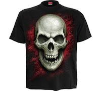 Spiral Gothic Runes - Brilla en la Oscuridad Hombre Camiseta Negro L 100% algodón Regular