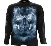 Spiral Grave Skies - Top Manga Larga Hombre Camiseta Manga Larga Negro XXL 100% algodón Regular