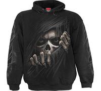 Spiral Grim Ripper Hombre Sudadera con Capucha Negro XL 100% algodón Kapuze mit Tunnelzug Regular