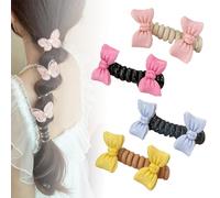Spiral Hair Ties set,Phone Cord Elastic Hair Bands,No Damage Soft Elastic Spiral Hair Ties,Twisted Hair Wire Pony Hairwire for Everyday Wear Special Occasions (B)