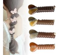 Spiral Hair Ties set,Phone Cord Elastic Hair Bands,No Damage Soft Elastic Spiral Hair Ties,Twisted Hair Wire Pony Hairwire for Everyday Wear Special Occasions (H)