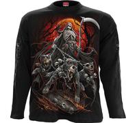 Spiral Harbingers Hombre Camiseta Manga Larga Negro M 100% algodón Regular