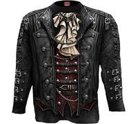 Spiral M304-T-Shirts-Long Sleeve Camiseta, Black, S para Hombre