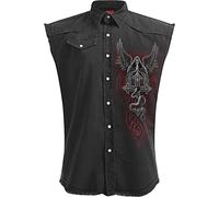 Spiral M602-Workshirts Camisa Abotonada, Black, L Hombre
