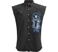 Spiral - Grim Rocker - Chaleco Lavado a la Piedra - Negro - L