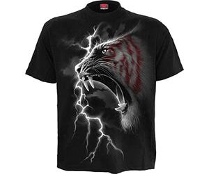 Spiral Mark of The Tiger Hombre Camiseta Negro M 100% algodón Regular