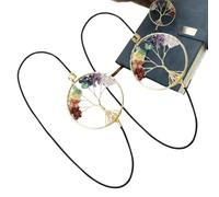 Spiral Notebook Bookmark - 2-Pieces Elastic Bookmark | Page Holders For Reading With Crystals | Vintage Tree Design Page Holder For Purse Planner Bookworms Notebook Review Log Date Goals