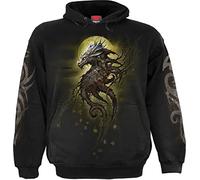 Spiral Oak Dragon Hombre Sudadera con Capucha Negro XL 100% algodón Kapuze mit Tunnelzug Regular