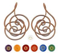 Spiral Palm Hand Ring - 2 Pieces Adjustable Open Copper Spirals Design | Fashion, Statement Jewelry For Women Girls, Palms Rings Accessory, Party Daily Wear Gift