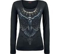 Spiral - Raven Skull - Top de Corte Holgado - Negro - S