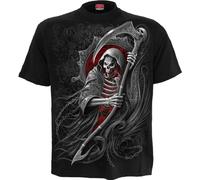 Spiral Reaper's Portal Hombre Camiseta Negro L 100% algodón vorne Bedruckt, Hinten Bedruckt Regular
