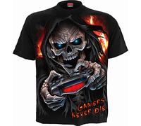 Spiral Respawn Hombre Camiseta Negro 4XL 100% algodón Regular
